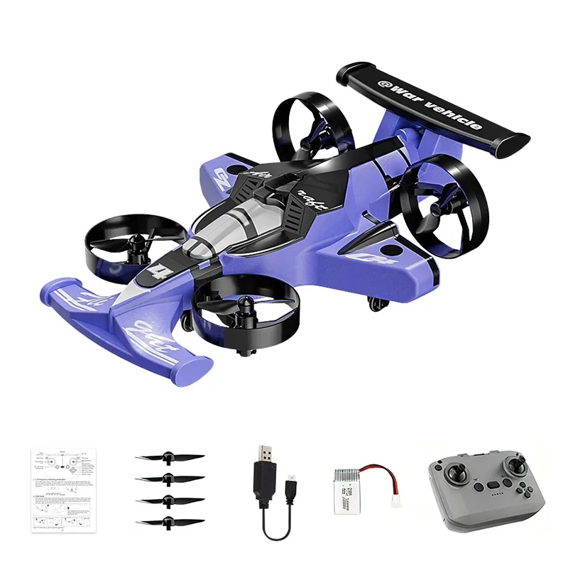 Dron teledirigido, cuadricóptero acrobático, regalo de cumpleaños para niños MDUG (rojo)