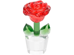 Adorno Cristal Valentín Elegante Figura Decorativa Regalo Romántico Novia Esposa Diseño Único Rosa Rojo Día