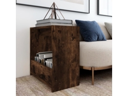 Mesa auxiliar | Mesa de comedor 50x26x50 cm, derivados de madera de roble ahumado