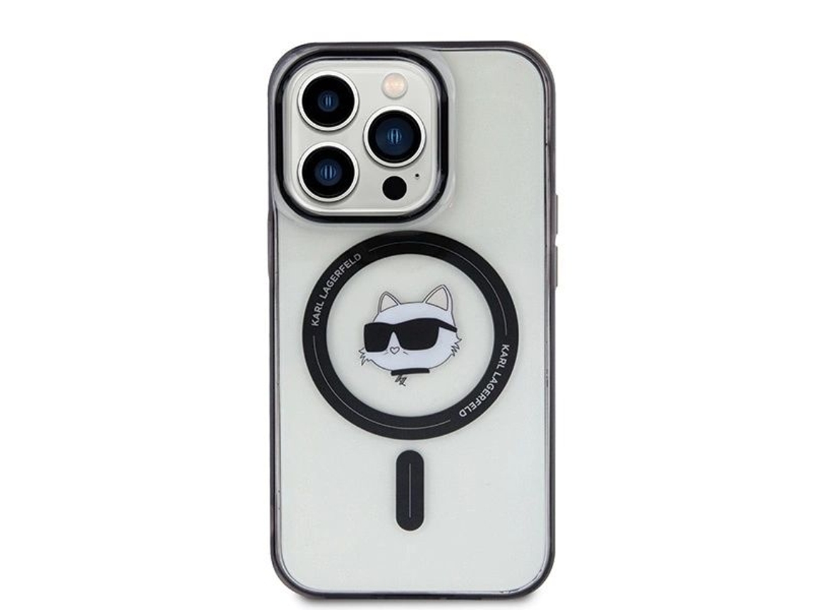 Estuche Compatible Magsafe Iml La Cabeza para iPhone 15 Pro KARL LAGERFELD Transparente