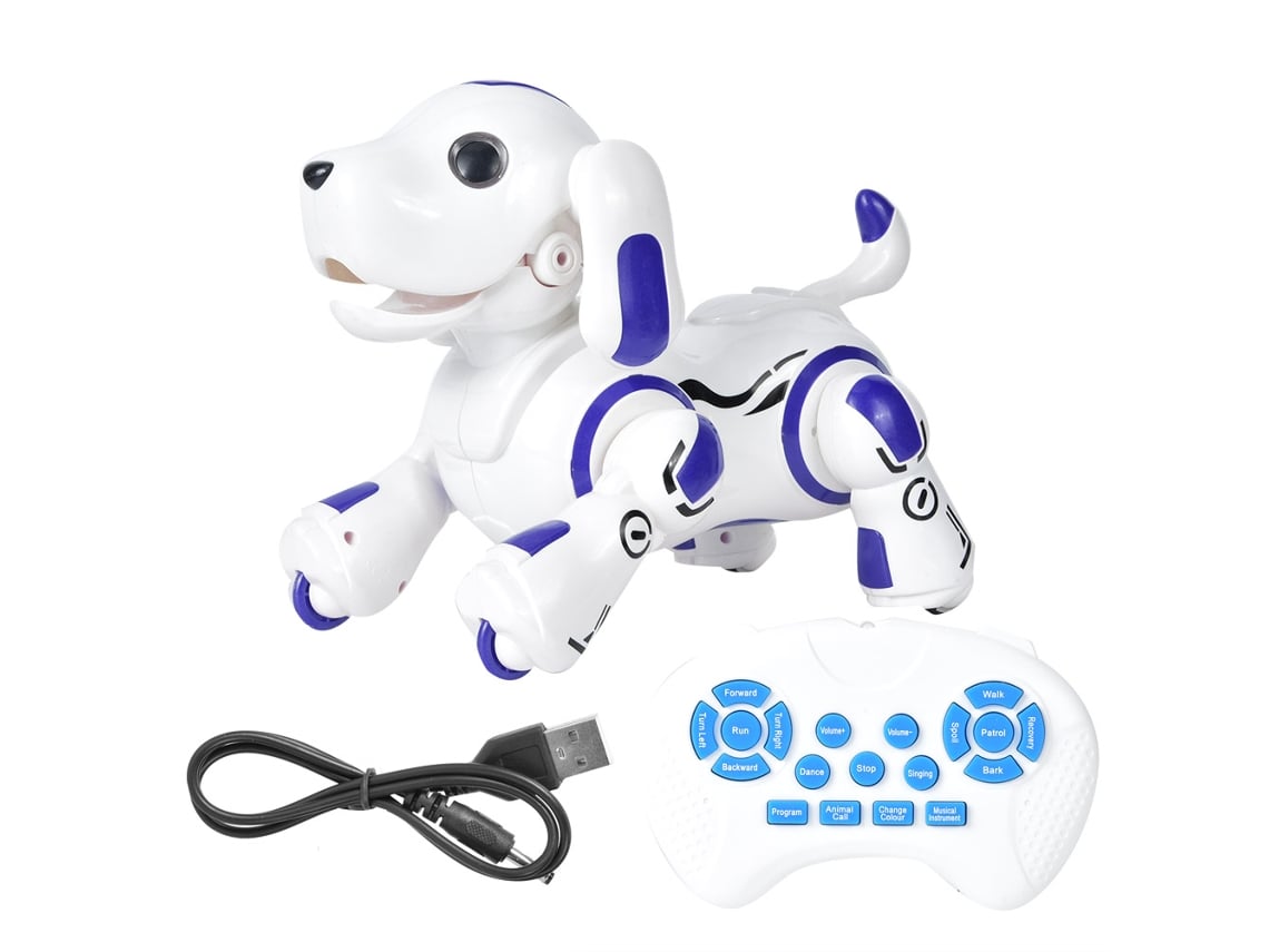 Perro Robot Inteligente De Juguete Con Control Remoto Y Detección Táctica Para Niños - Azul