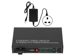 Switch De Fibra Ethernet Tbcmc3418ed20 Plug And Play Estável Com 8 Portas Para Redes De Computadores