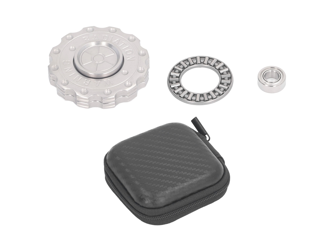 Juguete deslizante de monedas con engranaje redondo de metal Walshlxq, acero inoxidable, agarre giratorio para los dedos, reduce el estrés, plateado