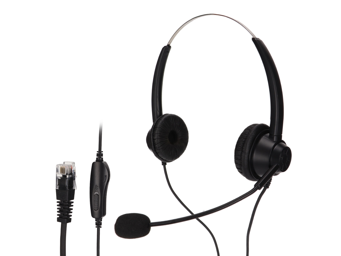 Fone De Ouvido Binaural Rj9 Para Escritório Com Volume Ajustável E Microfone Silencioso H360drj9mv
