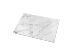 Cristal para espejo de mesa rectangular (100 x 70 cm - Acabado en mármol - Blanco)