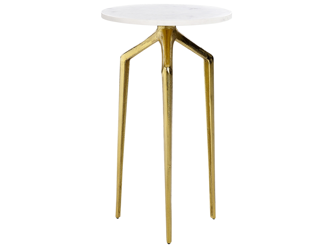 Mesa de centro BELIANI Tilpa de Mármol Blanco 30x30x54