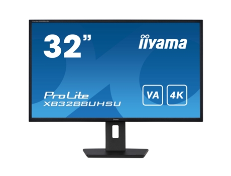 Monitor IIYAMA XB3288UHSU-B5 (Negro - 32 - VA - LCD - Flicker free - 4K Ultra HD - 3 ms)