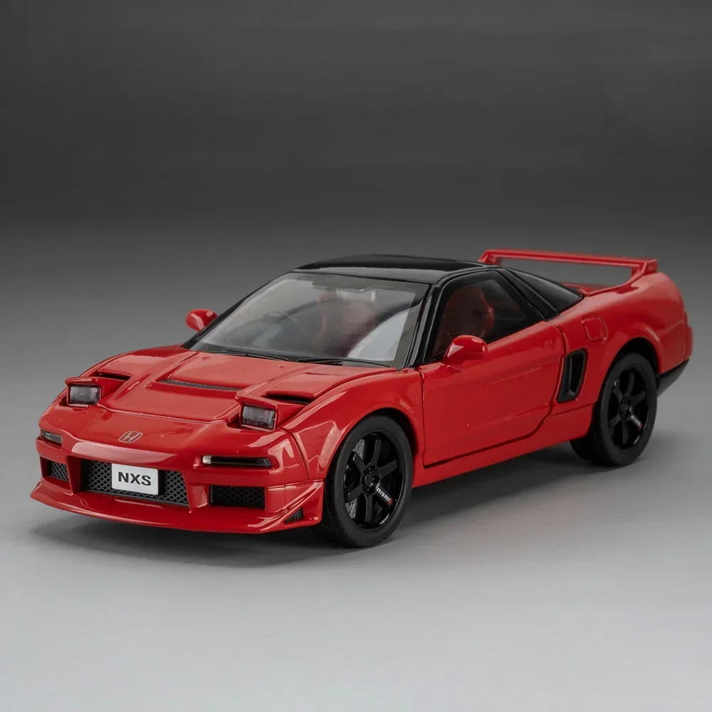 (nsx Red) 1:32 - Coche deportivo en miniatura - Metal fundido a presión - Puertas que se abren