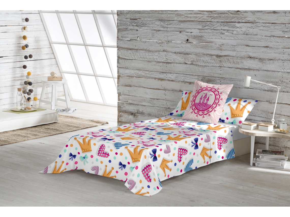 Sábana Encimera Con Funda De Almohada Cama 105 Algodón Extra Suave Fabricado En España Margot B COOL KIDS