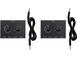 Selector de audio estéreo con 2 entradas y 4 puertos, entrada auxiliar de 3,5 mm. SFUSHOS
