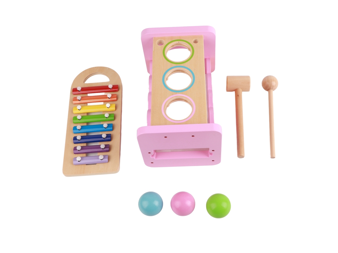 Xilófono Musical De Madera Educativo Con Martillo Y Bola Para Niños De 3 Años En Adelante.