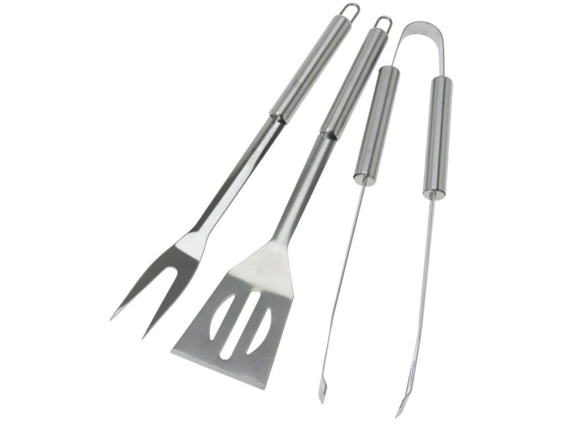 Accesorios barbacoa 3 piezas acero inoxidable