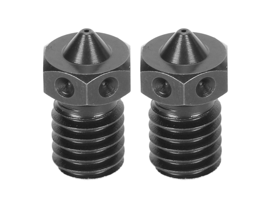 Boquilla de extrusión para impresora 3D, acero templado de 0,4 mm, resistente a altas temperaturas, para V6 (2 unidades)