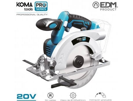 Sierra Circular 20V (Sin Bateria Ni Cargador) KOMA TOOLS Serie Pro Bateria Edm