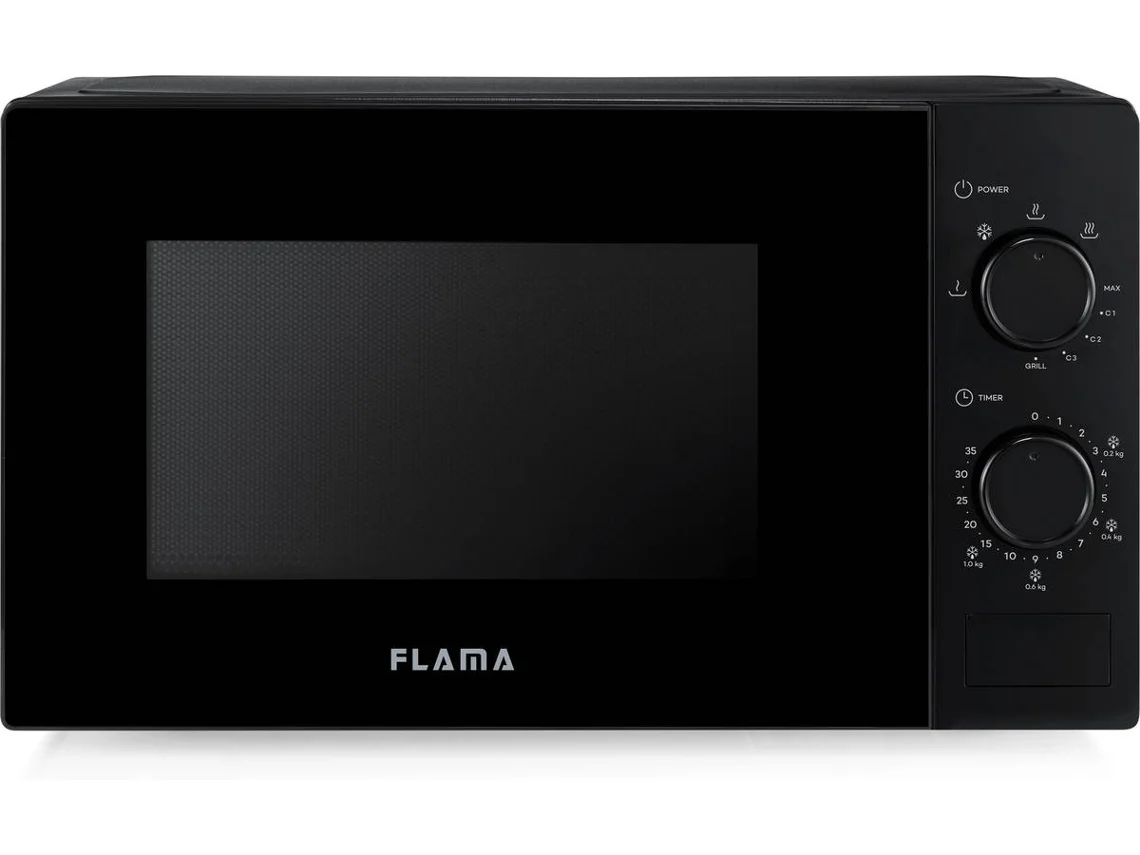 Microondas FLAMA 1889FL (20 L - Con Grill - Negro)