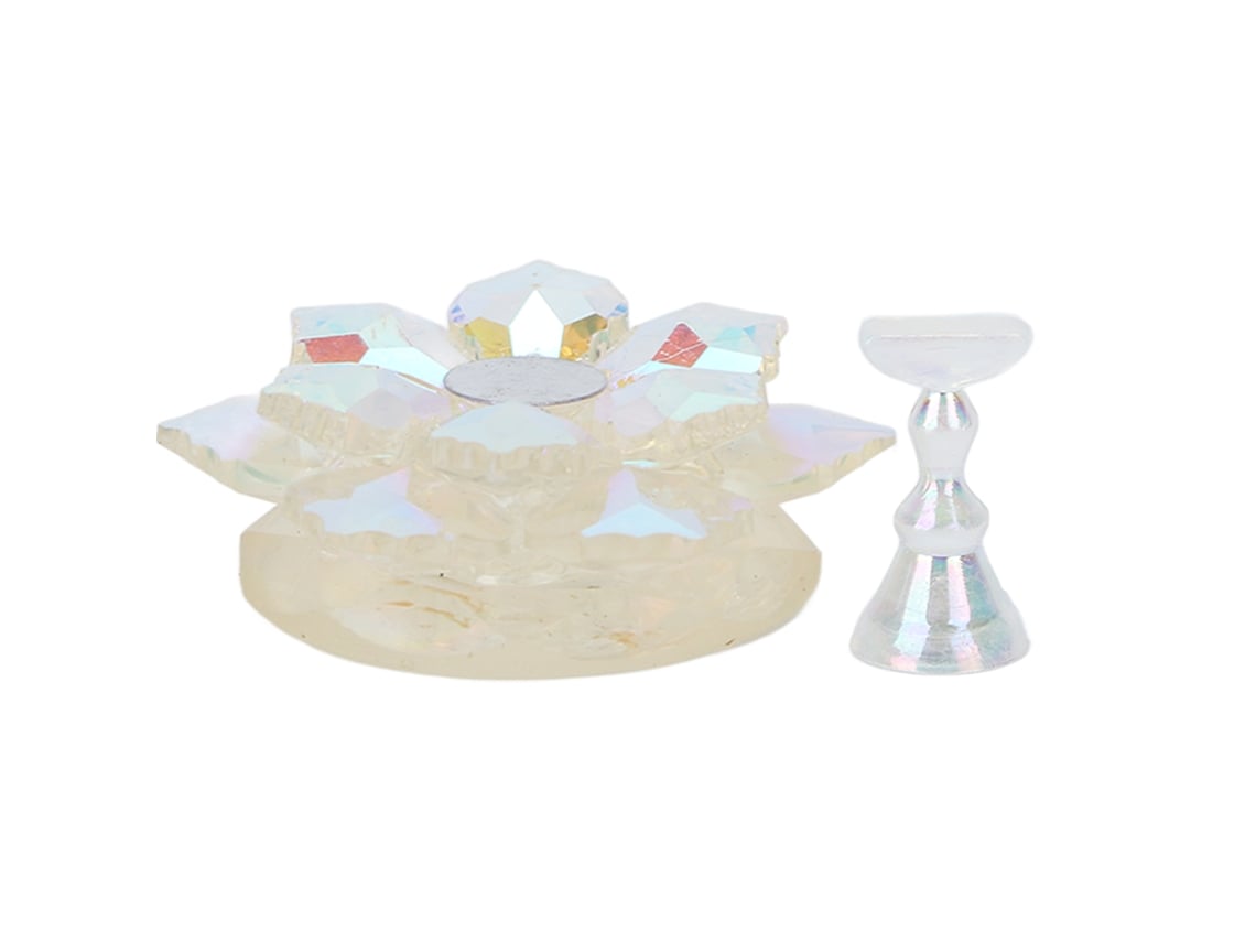Suporte Magnético Para Dicas De Unhas Diy - Apoio Prático Para Manicure E Exibição De Arte De Unhas Branco