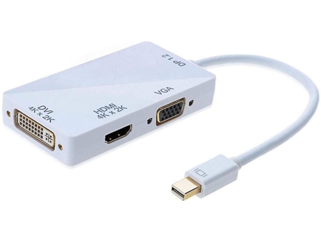 Cable Mini Displayport a Hdmi/Dvi/Vga 3 en 1 Compatible con Thunderbolt, adaptador convertidor Displayport 1,2 macho a hembra, BISBISOUS