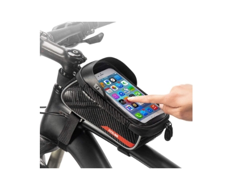 Bolsa para cuadro de bicicleta, accesorios para bicicleta, impermeable, con cubierta para pantalla táctil, bolsa para bicicleta, bolsa BISBISOOUS