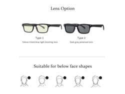Gafas Inteligentes Con Audio Bluetooth 5.0, Micrófono, Lentes Polarizadas Y Bloqueo De Luz Azul.