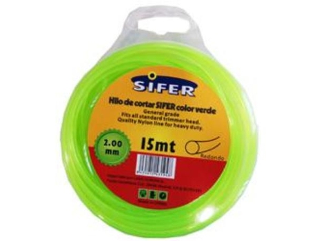 Sifer hilo desbrozadora verde redondo 2.00 mmx 15 mt 48222060