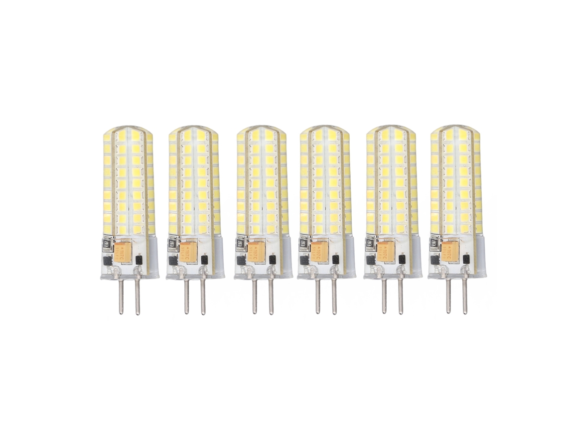 2026-6 Piezas Bombilla Led Gy6.35 7w 12v 700lm 72 Leds Luz Blanca 6000k-6500k Para Lámparas Colgantes Techos