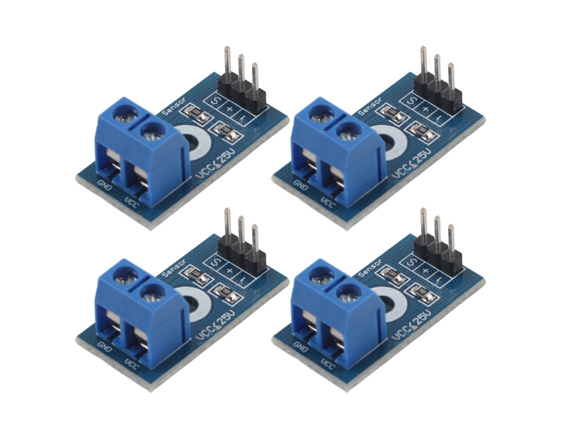 Módulo Sensor De Voltaje De 3 Terminales 4pcs Rango Máximo 25v Detector De Voltaje