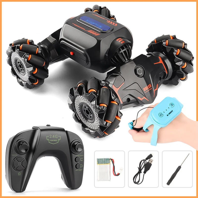 (laranja) Caminhão Twist Com Controle Remoto 2.4g Com Sensor De Gestos Para Escalada Em Terrenos Inferiores