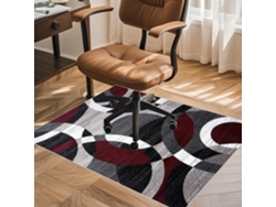 Tapete Cadeira Escritório Protetor Piso 90 X 140 Cm Tecido Madeira Parquet Laminado Cm,