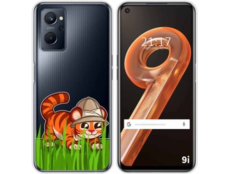 Carcasa Realme 9i TUMUNDOSMARTPHONE Dibujos Transparente Tigre Multicolor
