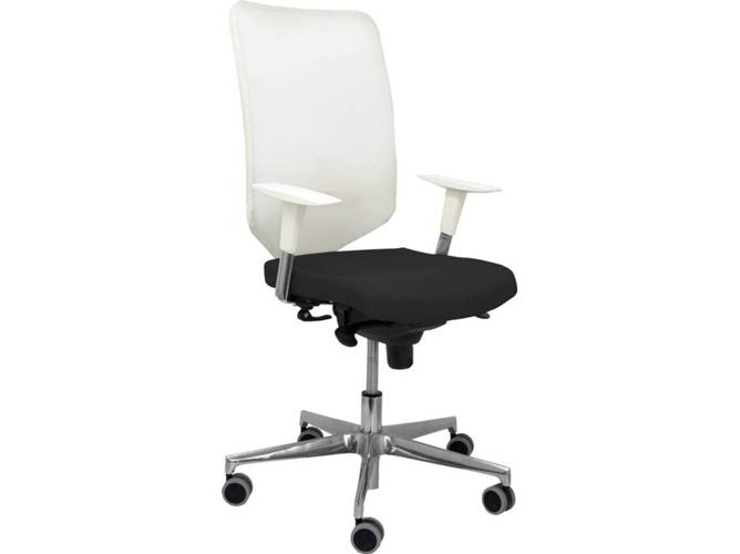 Silla de Escritorio Operativa PYC Ossa B Negro con ruedas antiarañazos (Brazos Ajustables - Malla)