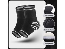 Soporte De Tobillo Ajustable Con Correa Elástica Para Deportes, Baloncesto, Ciclismo, Protección - 1 Par