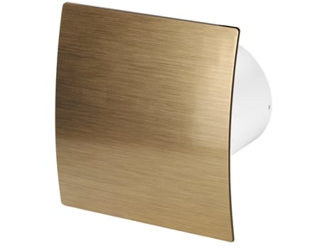 Ventilador extractor con sensor de humedad de 125 mm, panel frontal ABS dorado, ventilación de techo y pared ESCUDO AWENTA