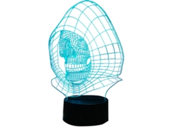 Luz Noturna 3D De Halloween - Control Remoto Negro - Caveira 163 JEIIBRZUI