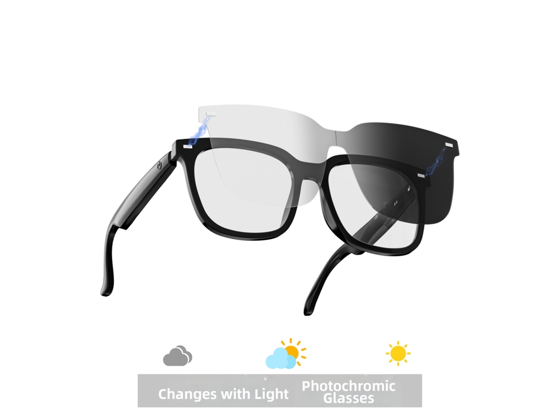 Gafas Inteligentes Con Ia, Traducción Multilingüe Y Altavoz Integrado. Montura Negra. Czhhmart