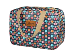 Neceser Portátil Con Estampado Floral Y Cremallera, Organizador De Cosméticos Impermeable.