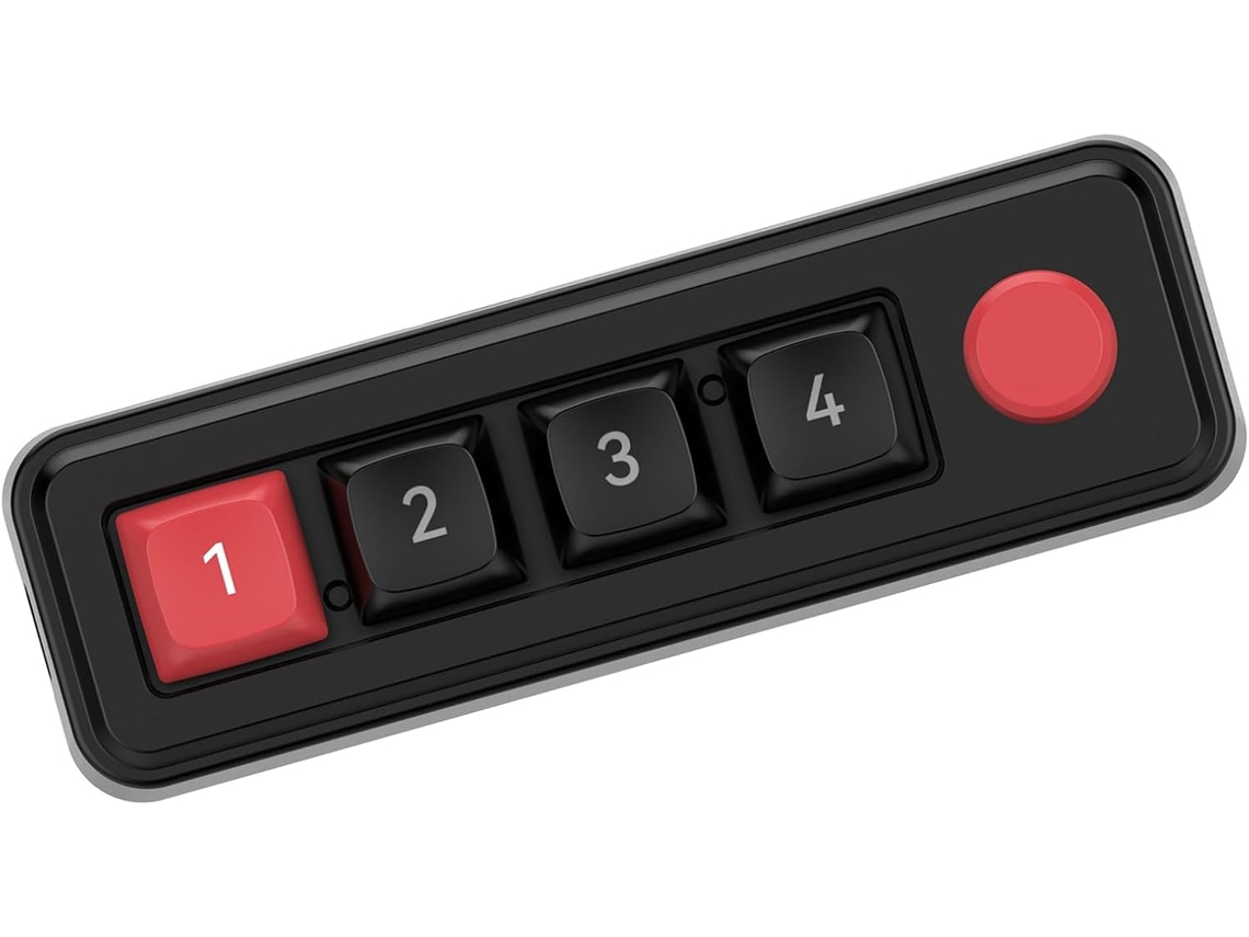 Teclado Mecánico De 4 Teclas Para Juegos Y Uso De Oficina Con Retroiluminación De Color Personalizable.
