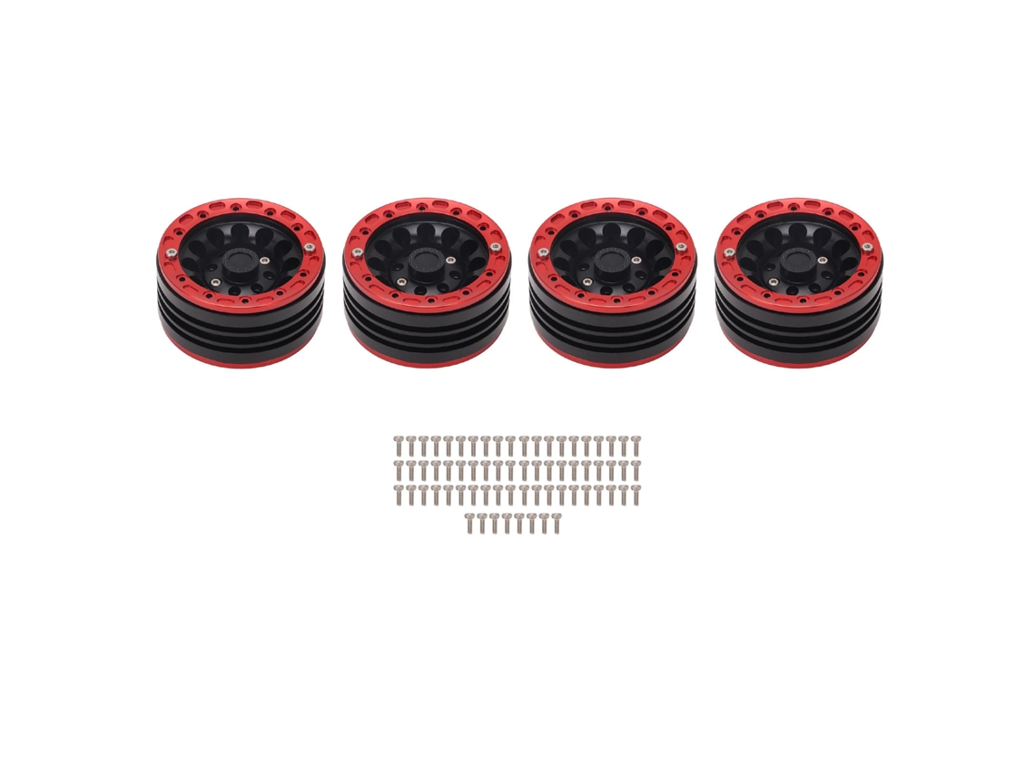 4pcs Llantas De Aleación Cnc 1.9in Para Rc, Ruedas Beadlock Hub Para Track Axial Scx10 90046 Axi 03007 Mst