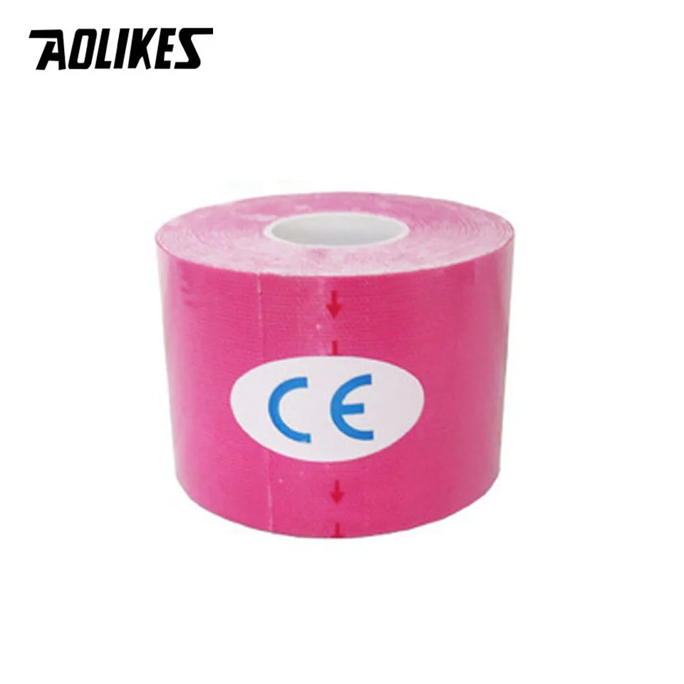 Cinta De Compresión Kinesiológica (rosa, 10 Cm X 5 M), Transpirable E Impermeable, Que Alivia El Dolor Muscular.