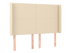 Cabecero con solapas, tejido color crema, MAISON EXCLUSIVE (147 x 16 x 118 cm)