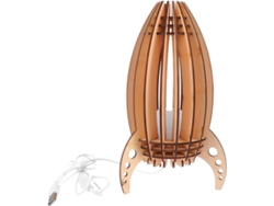 Lámpara Decorativa De Cohete De Madera Amarilla Para Habitaciones De Niños Y Niñas, Luz Nocturna Creativa Y