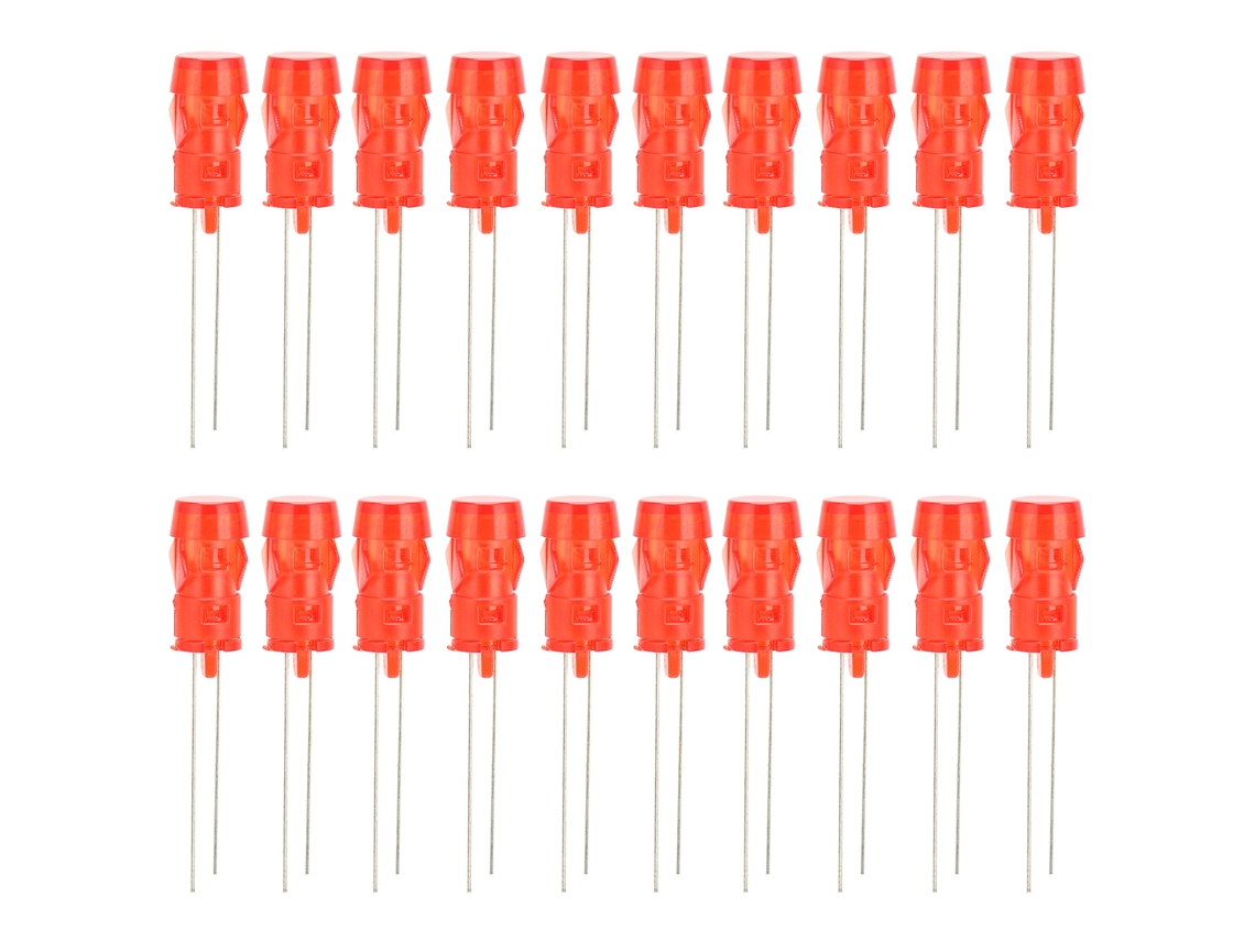 20 Diodos Led De 3 Mm De Luz Roja Para Proyectos Y Experimentos Científicos Diy.