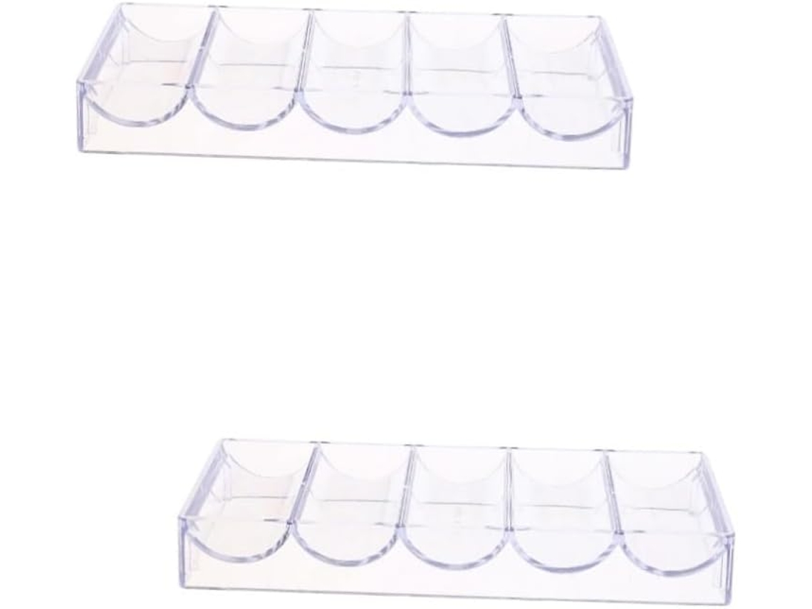 Organizador De Fichas De Poker Transparente De 2 Peças