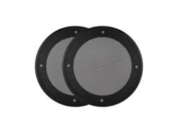2 Fundas Protectoras Decorativas Para Altavoces De Coche De 4 Pulgadas, Material Acero+abs, Negro+negro