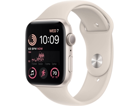 APPLE Watch SE GPS 44 mm Blanco Estrella con Correa Deportiva Blanco Estrella