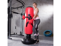 Saco de boxeo hinchable Chrui de 160 cm (rojo)