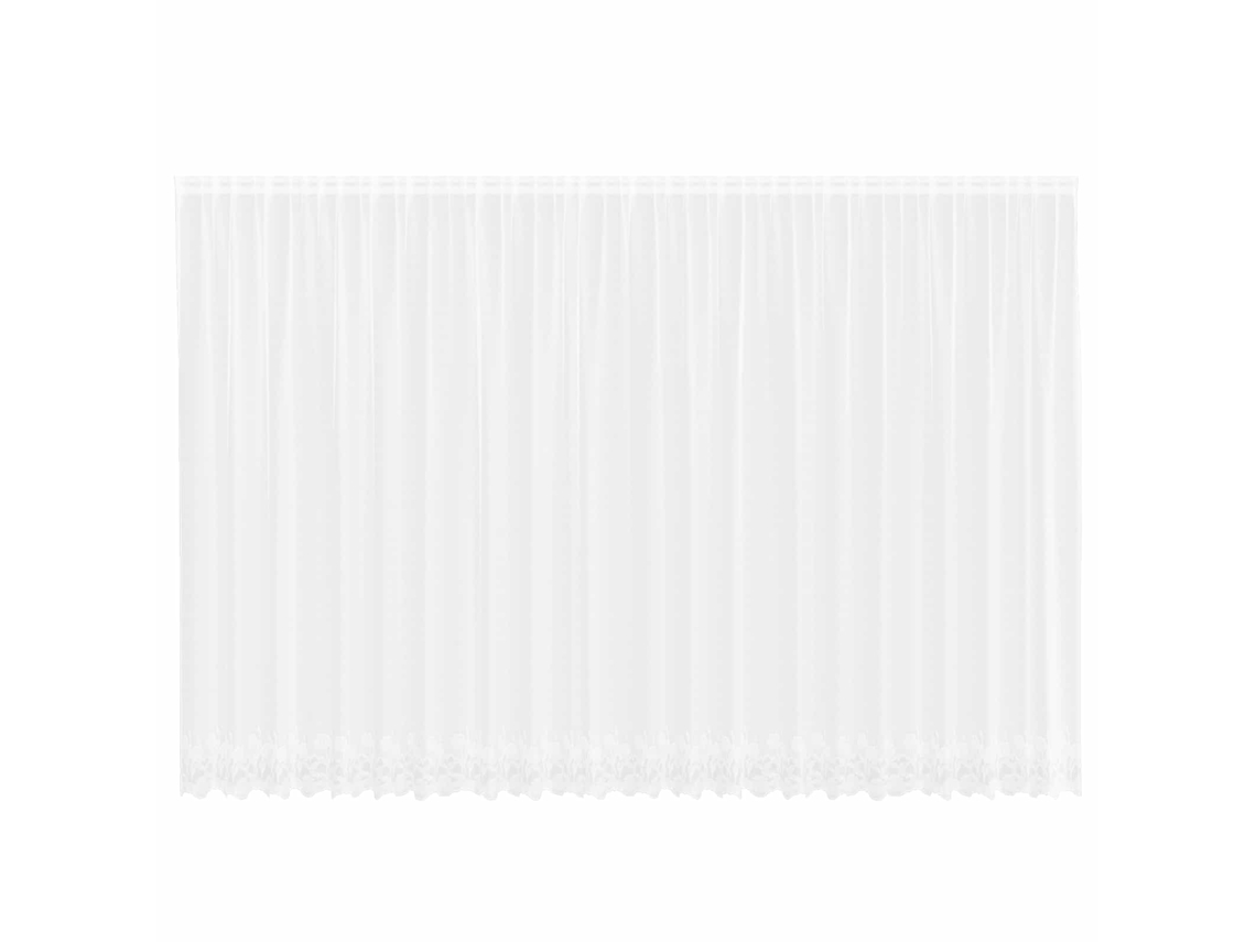 Maison Exclusive - Cortina De Encaje Con Cortinas Floral 240 X 600 Cm Poliéster