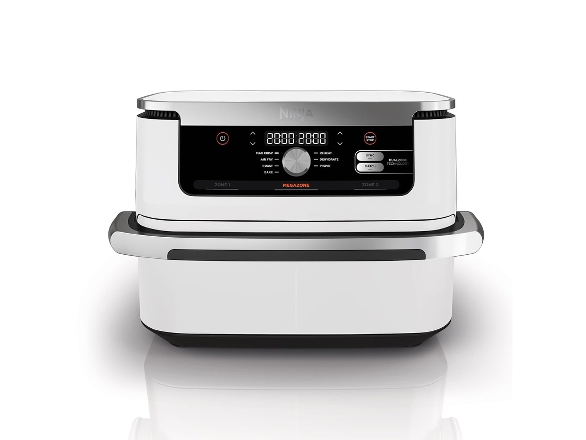 Freidora doble Af500euwh de 10,4 L, independiente, 2470 W, color plateado y blanco Ninja