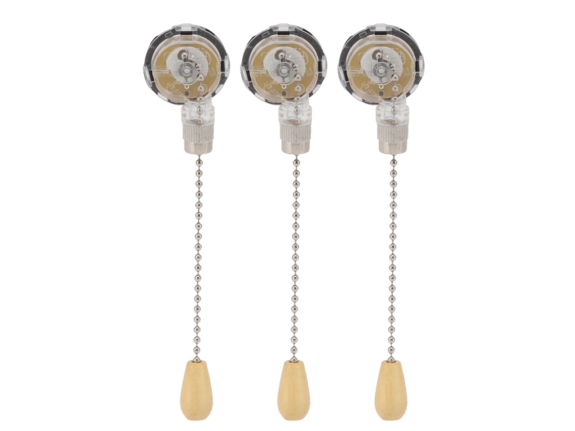 2026-3 Piezas Interruptor De Cadena De Techo Para Ventilador Y Luz Antioxidante Reemplazo 250v 125v