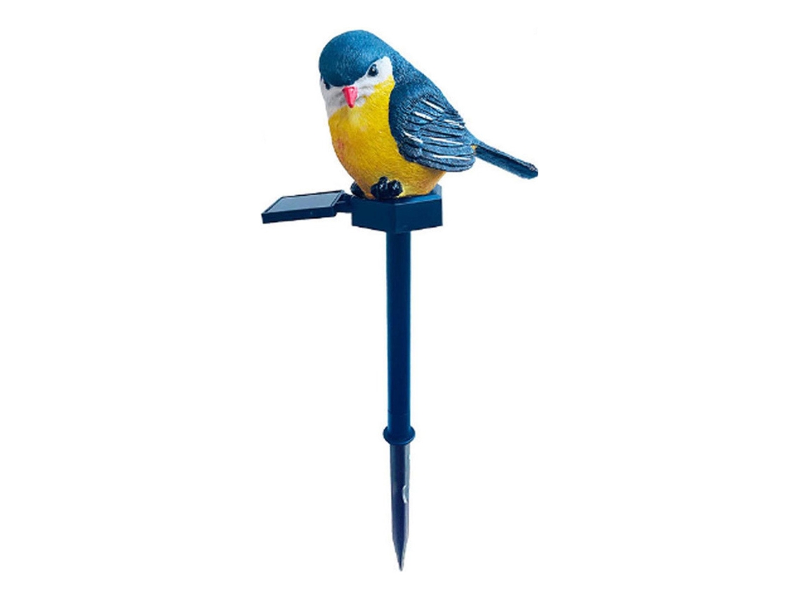 Lámpara solar, estatua de pájaro, iluminación de paisaje, slowmoose