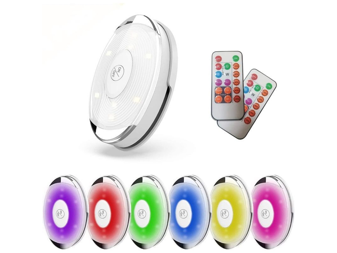 Lámpara Led Para Armarios Con Mando A Distancia, Rgb, Modo Nocturno, Ajuste De Brillo.